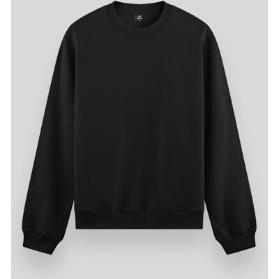 Tommy Life Herren Unifarben Rundhals-Sweatshirt Schwarz L Tommy Life Herren Unifarben Rundhals-Sweatshirt Schwarz L