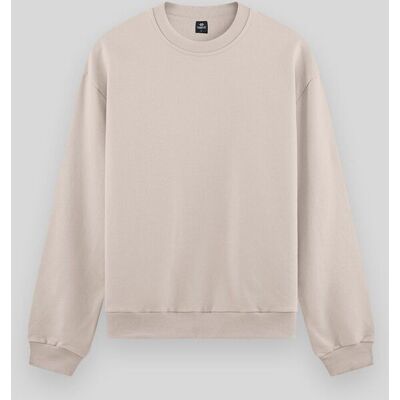 Tommy Life Herren Unifarben Rundhals-Sweatshirt Beige M Tommy Life Herren Unifarben Rundhals-Sweatshirt Beige M