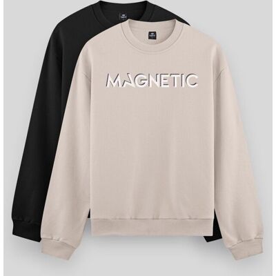Tommy Life Herren bedruckter Rundhalsausschnitt Sweatshirt Stein M Tommy Life Herren bedruckter Rundhalsausschnitt Sweatshirt Stein M