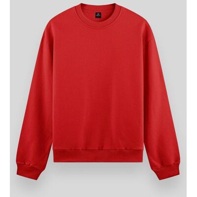 Tommy Life Herren Unifarben Rundhals-Sweatshirt Rot M Tommy Life Herren Unifarben Rundhals-Sweatshirt Rot M