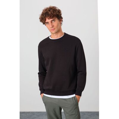 Tommy Life Herren Regular Fit Rundhals Sweatshirt Schwarz S Tommy Life Herren Regular Fit Rundhals Sweatshirt Schwarz S