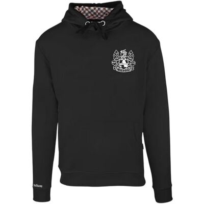 Aquascutum - "London" Sweatshirt für Herren, mit Kapuze (Schwarz) Schwarz L Aquascutum - "London" Sweatshirt für Herren, mit Kapuze (Schwarz) Schwarz L