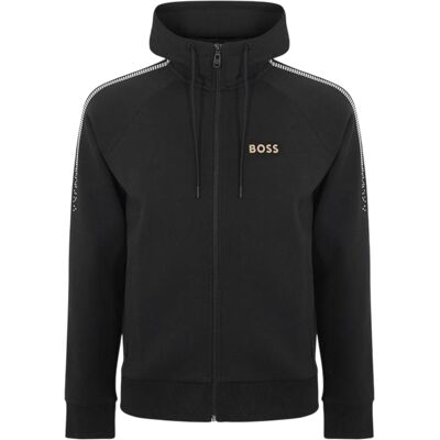 Boss - Hoodie mit durchgehendem Reißverschluss für Herren, Regulär (Schwarz) Schwarz M Boss - Hoodie mit durchgehendem Reißverschluss für Herren, Regulär (Schwarz) Schwarz M