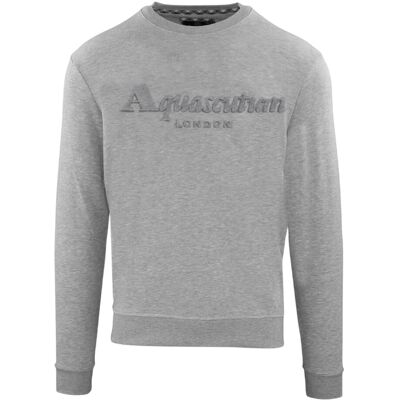 Aquascutum - Sweatshirt für Herren, Rundhalsausschnitt, Langärmlig (Grau) Grau S Aquascutum - Sweatshirt für Herren, Rundhalsausschnitt, Langärmlig (Grau) Grau S