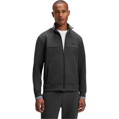 Boss - Trainingsjacke für Herren, Regulär, Langärmlig (Dunkelgrau) Grau M Boss - Trainingsjacke für Herren, Regulär, Langärmlig (Dunkelgrau) Grau M