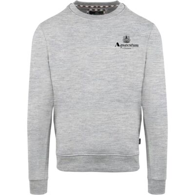 Aquascutum - Sweatshirt für Herren, Rundhalsausschnitt, Langärmlig (Grau) Grau S Aquascutum - Sweatshirt für Herren, Rundhalsausschnitt, Langärmlig (Grau) Grau S