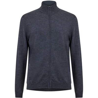 Boss - Strickjacke für Herren, Durchgehender Reißverschluss (Mittelgrau) Grau L Boss - Strickjacke für Herren, Durchgehender Reißverschluss (Mittelgrau) Grau L