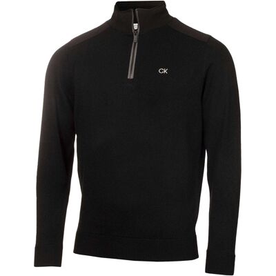 Calvin Klein - Sweatshirt für Herren, Reißverschluss, Raglanärmel (Schwarz) Schwarz L Calvin Klein - Sweatshirt für Herren, Reißverschluss, Raglanärmel (Schwarz) Schwarz L