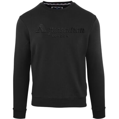 Aquascutum - Sweatshirt für Herren, Baumwolle (Schwarz) Schwarz L Aquascutum - Sweatshirt für Herren, Baumwolle (Schwarz) Schwarz L