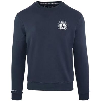 Aquascutum - Sweatshirt für Herren, Rundhalsausschnitt, Regulär (Marine) Marine L Aquascutum - Sweatshirt für Herren, Rundhalsausschnitt, Regulär (Marine) Marine L