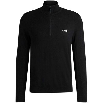 Boss - Pullover für Herren, Reißverschluss, Regulär (Schwarz) Schwarz S Boss - Pullover für Herren, Reißverschluss, Regulär (Schwarz) Schwarz S