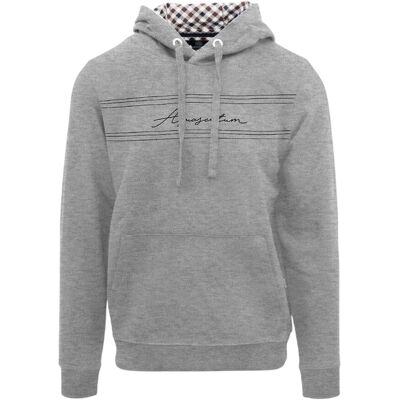 Aquascutum - Kapuzenpullover für Herren, Regulär (Grau) Grau M Aquascutum - Kapuzenpullover für Herren, Regulär (Grau) Grau M