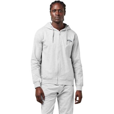 Aquascutum - Hoodie mit durchgehendem Reißverschluss für Herren, Maßgeschneidert (Grau meliert) Grau L Aquascutum - Hoodie mit durchgehendem Reißverschluss für Herren, Maßgeschneidert (Grau meliert) Grau L