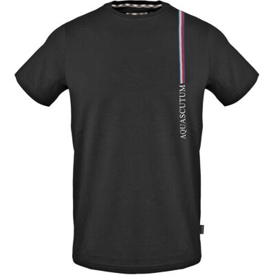 Aquascutum - T-Shirt für Herren, Rundhalsausschnitt, Regulär (Schwarz) Schwarz M Aquascutum - T-Shirt für Herren, Rundhalsausschnitt, Regulär (Schwarz) Schwarz M