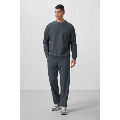 Tommy Life Herren Oversized Sweatshirt- und Hose-Set Holzkohle S Tommy Life Herren Oversized Sweatshirt- und Hose-Set Holzkohle S