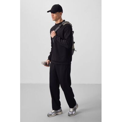 Tommy Life Herren Oversized Sweatshirt- und Hosenset Schwarz S Tommy Life Herren Oversized Sweatshirt- und Hosenset Schwarz S