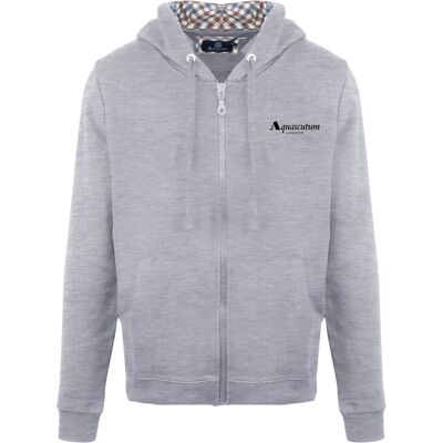 Aquascutum - Kapuzenpullover für Herren, Leger (Grau) Grau M Aquascutum - Kapuzenpullover für Herren, Leger (Grau) Grau M