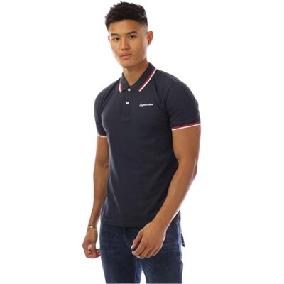 Aquascutum - Poloshirt für Herren, Schmal, kurzärmlig (Marine/Weiß) Marine M Aquascutum - Poloshirt für Herren, Schmal, kurzärmlig (Marine/Weiß) Marine M