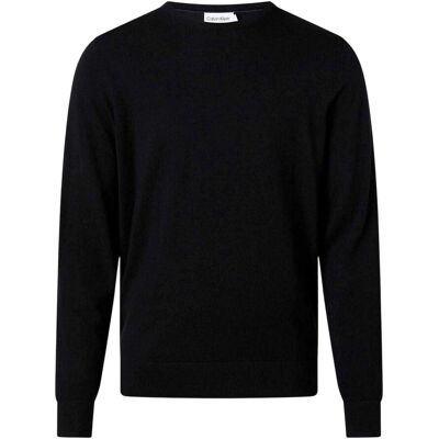 Calvin Klein - Pullover für Herren, Merinowolle (Schwarz) Schwarz S Calvin Klein - Pullover für Herren, Merinowolle (Schwarz) Schwarz S