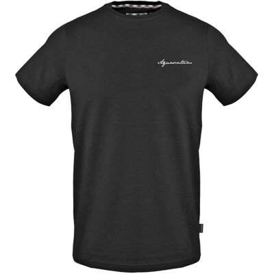 Aquascutum - T-Shirt für Herren, Rundhalsausschnitt, Regulär (Schwarz) Schwarz M Aquascutum - T-Shirt für Herren, Rundhalsausschnitt, Regulär (Schwarz) Schwarz M