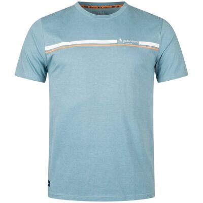 Aquascutum Active Cotton Stripes Avio Blue T-shirt Blau M Aquascutum Active Cotton Stripes Avio Blue T-shirt Blau M