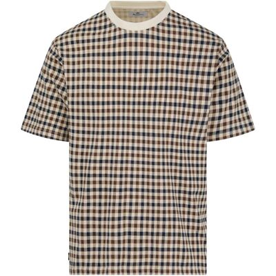 Aquascutum Active Iconic Check Old White Beige T-shirt Beige XL Aquascutum Active Iconic Check Old White Beige T-shirt Beige XL