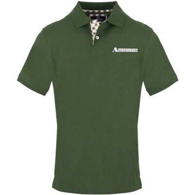 Aquascutum - Poloshirt für Herren, kurzärmlig (Militärgrün) Grün S Aquascutum - Poloshirt für Herren, kurzärmlig (Militärgrün) Grün S