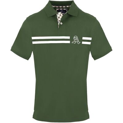Aquascutum - Poloshirt für Herren, Mit Kragen (Militärgrün) Grün S Aquascutum - Poloshirt für Herren, Mit Kragen (Militärgrün) Grün S