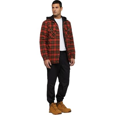 Dickies - Hemd mit Kapuze für Herren (Ockerbraun) Rot M Dickies - Hemd mit Kapuze für Herren (Ockerbraun) Rot M
