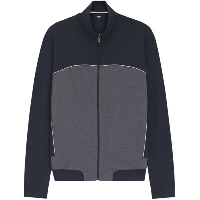 Boss - Trainingsjacke für Herren, Kontrastpaspel (Dunkelblau) Blau L Boss - Trainingsjacke für Herren, Kontrastpaspel (Dunkelblau) Blau L