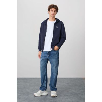 Tommy Life Herren Kapuzen-Zip-Sweatshirt Marine S Tommy Life Herren Kapuzen-Zip-Sweatshirt Marine S