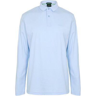 Boss - "Pirol" Poloshirt für Herren, Langärmlig (Blau) Blau S Boss - "Pirol" Poloshirt für Herren, Langärmlig (Blau) Blau S