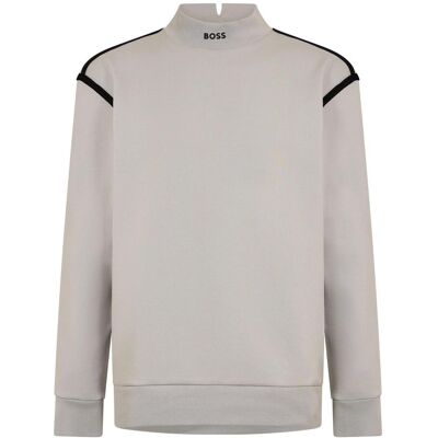 Boss - "Silas" Sweatshirt für Herren, Stehkragen, Langärmlig (Pastellgrau) Khaki L Boss - "Silas" Sweatshirt für Herren, Stehkragen, Langärmlig (Pastellgrau) Khaki L