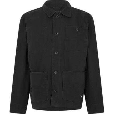Vans - "London City" Feldjacke für Herren, Brusttasche, Baumwollmischung, Regulär (Schwarz) Schwarz XL Vans - "London City" Feldjacke für Herren, Brusttasche, Baumwollmischung, Regulär (Schwarz) Schwarz XL