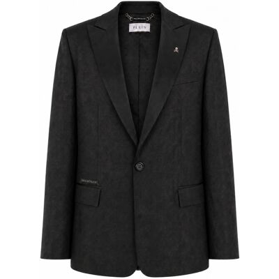 Philipp Plein Jacquard Blazer Regular Fit Monogram Schwarz 46 (Brust) Philipp Plein Jacquard Blazer Regular Fit Monogram Schwarz 46 (Brust)