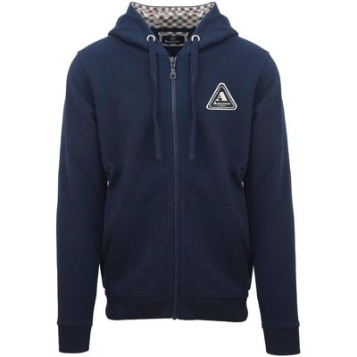Aquascutum - "Active" Hoodie mit durchgehendem Reißverschluss für Herren (Dunkel-Marineblau) Marine S Aquascutum - "Active" Hoodie mit durchgehendem Reißverschluss für Herren (Dunkel-Marineblau) Marine S