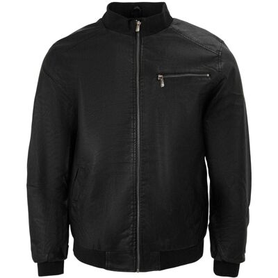 Firetrap - Bomberjacke für Herren, Gewaschen (Schwarz) Schwarz S Firetrap - Bomberjacke für Herren, Gewaschen (Schwarz) Schwarz S