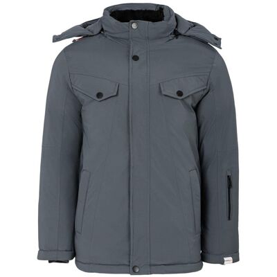 Lee Cooper - Steppjacke für Herren, mit Kapuze (Grau) Grau XL Lee Cooper - Steppjacke für Herren, mit Kapuze (Grau) Grau XL