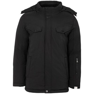 Lee Cooper - Steppjacke für Herren, mit Kapuze (Schwarz) Schwarz 2XL Lee Cooper - Steppjacke für Herren, mit Kapuze (Schwarz) Schwarz 2XL