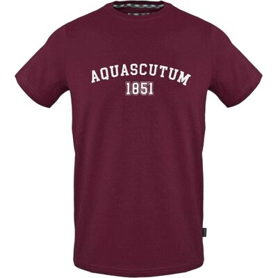 Aquascutum - "1851" T-Shirt für Herren/Damen Unisex, Baumwolle (Rot) Rot S Aquascutum - "1851" T-Shirt für Herren/Damen Unisex, Baumwolle (Rot) Rot S