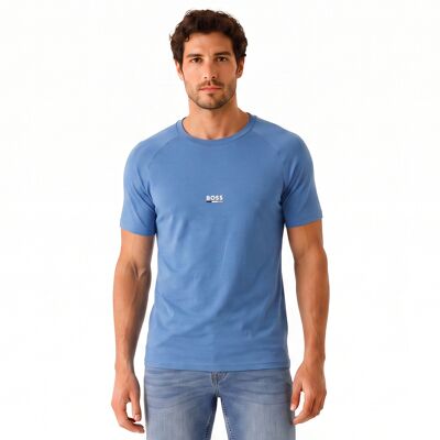 Boss Herren Kurzarm Baumwoll-T-Shirt 50517970 Blau L Boss Herren Kurzarm Baumwoll-T-Shirt 50517970 Blau L