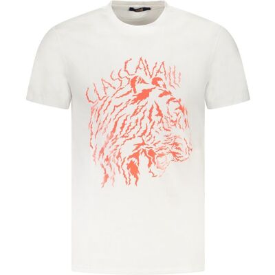 Cavalli Class Tiger T-Shirt Grafik Tee Elfenbein M Cavalli Class Tiger T-Shirt Grafik Tee Elfenbein M