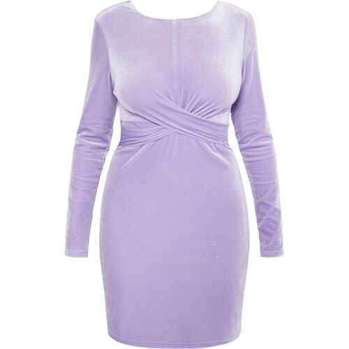 Faina Glitzerndes Samtkleid Damen Lavendel Violett M