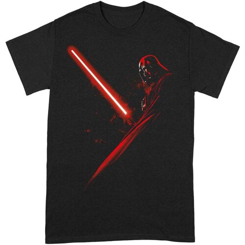 Star Wars - T-Shirt für Herren/Damen Unisex (Schwarz/Rot) Schwarz Rot S