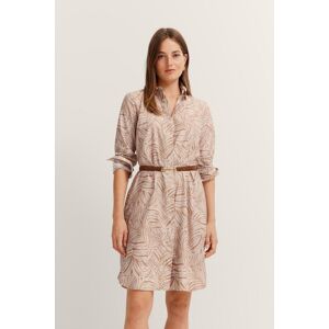 Bugatti Damen Hemdblusenkleid mit grafischem Print Beige EU 38 / UK 10 Bugatti Damen Hemdblusenkleid mit grafischem Print Beige EU 38 / UK 10