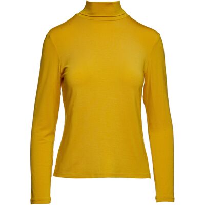 Conquista Gelber Langarm-Pullover mit Polokragen - Pullover Conquista Gelber Langarm-Pullover mit Polokragen - Pullover