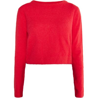 Mymo Strickpullover Damen verrotten Rot L Mymo Strickpullover Damen verrotten Rot L