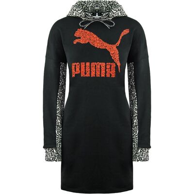 Puma x Mr. Doodle Langarm Pullover Schwarze Frauen Kapuze -Jumper -Kleid 598686 01 Orange M Puma x Mr. Doodle Langarm Pullover Schwarze Frauen Kapuze -Jumper -Kleid 598686 01 Orange M