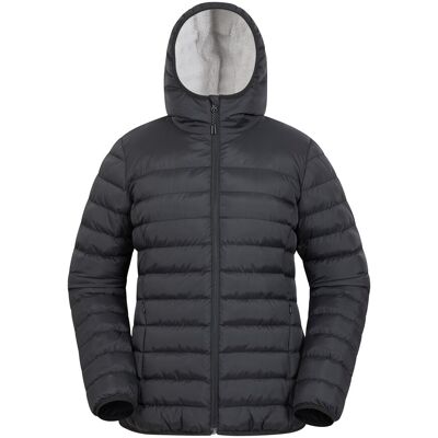 Mountain Warehouse Damen/Damen Kunstfell gefütterte wattierte Jacke (Schwarz) Schwarz EU 40 / UK 12 Mountain Warehouse Damen/Damen Kunstfell gefütterte wattierte Jacke (Schwarz) Schwarz EU 40 / UK 12