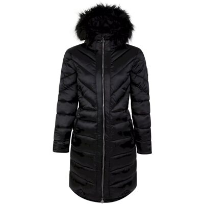 Dare 2B Womens/Ladies Julien Macdonald Suppression Longline Jacket (Schwarz) Schwarz EU 36 / UK 8 Dare 2B Womens/Ladies Julien Macdonald Suppression Longline Jacket (Schwarz) Schwarz EU 36 / UK 8